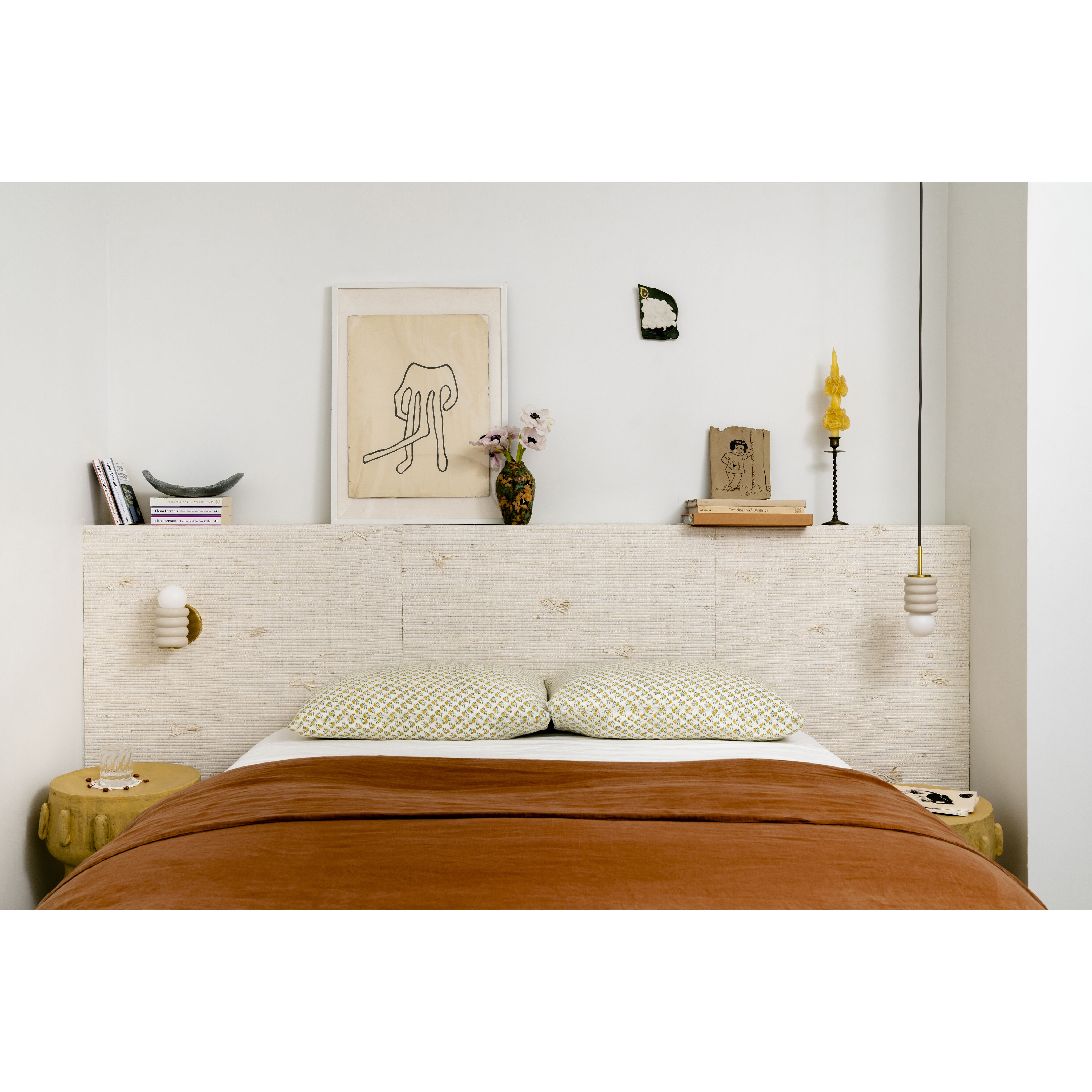 Bibi 1 Light 5 inch Aged Brass/Ceramic Antique Ivory Wall Sconce Wall Light