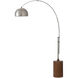 Tambo 92 inch 14 watt Satin Nickel and Dark Walnut Arc Floor Lamp Portable Light in Satin Nickel Steel