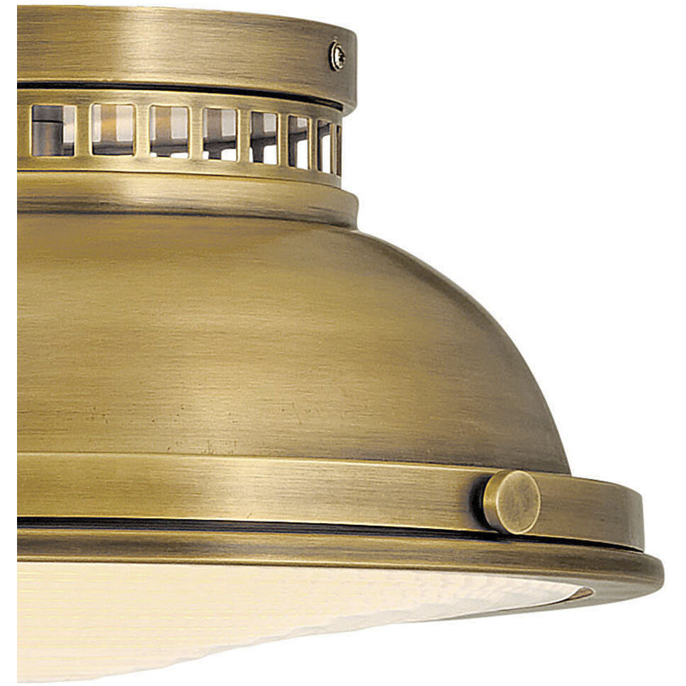 Emery 2 Light 12.75 inch Heritage Brass Indoor Flush Mount Ceiling Light