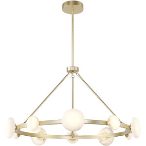 Zill LED 42.13 inch Lily Gold Chandelier Ceiling Light