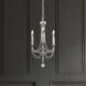 Verdana 3 Light Antique Silver Chandelier Ceiling Light in Optic