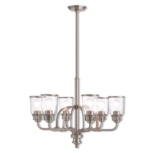 Lawrenceville 6 Light 26 inch Brushed Nickel Chandelier Ceiling Light