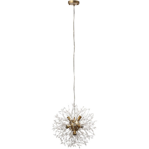 Starlight 8 Light 20 inch Antiqued Bronze and Clear Pendant Ceiling Light