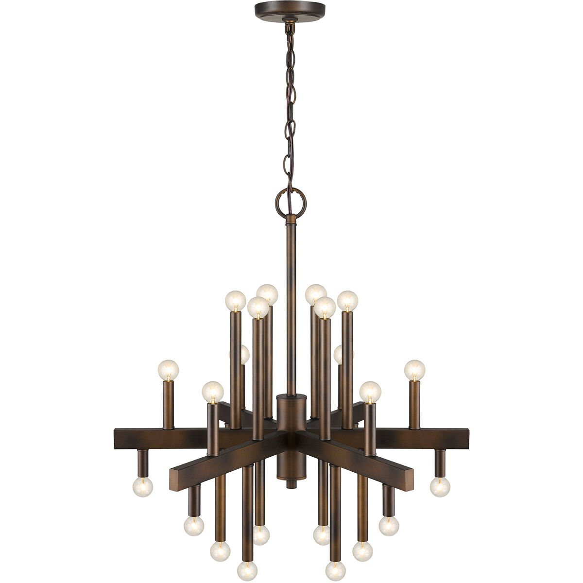Fallon 24 Light 28 inch Oil Rubbed Bronze Chandelier Ceiling Light