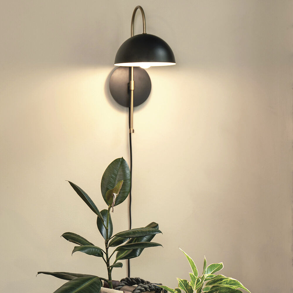 Lou LED 8 inch Black Sconce Wall Light