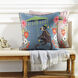 Maharaja Monkey 24 X 6 inch Blue Gray Pillow