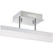 Strate LED 15.5 inch Chrome Semi Flush Mount Ceiling Light
