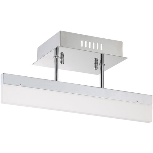 Strate LED 15.5 inch Chrome Semi Flush Mount Ceiling Light