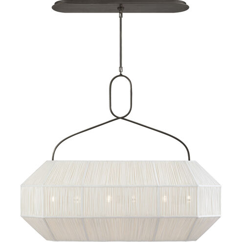Kelly Wearstler Forza 6 Light 40 inch Bronze Linear Lantern Pendant Ceiling Light, Medium