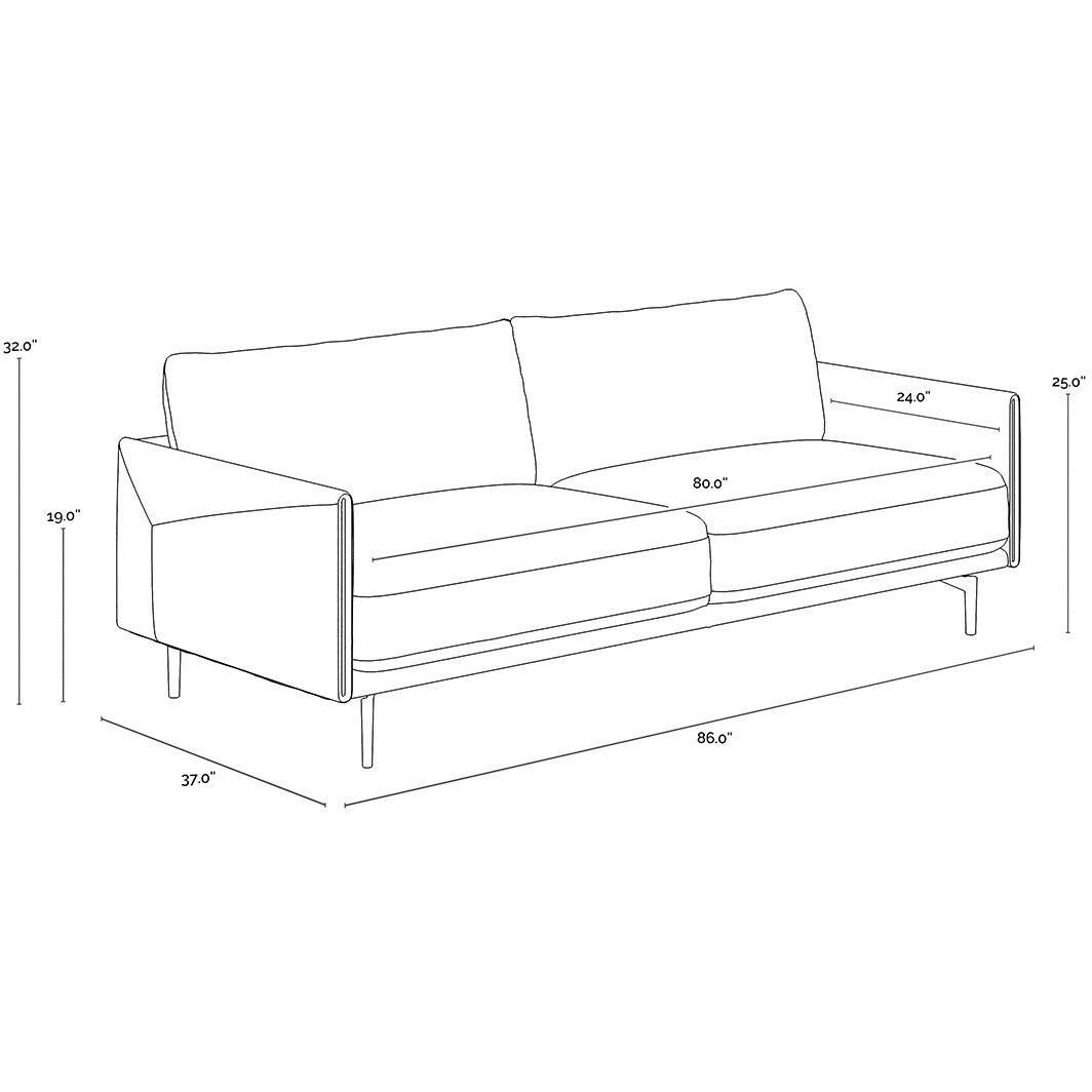 Ashi Nash Zebra / Coal Black Sofa