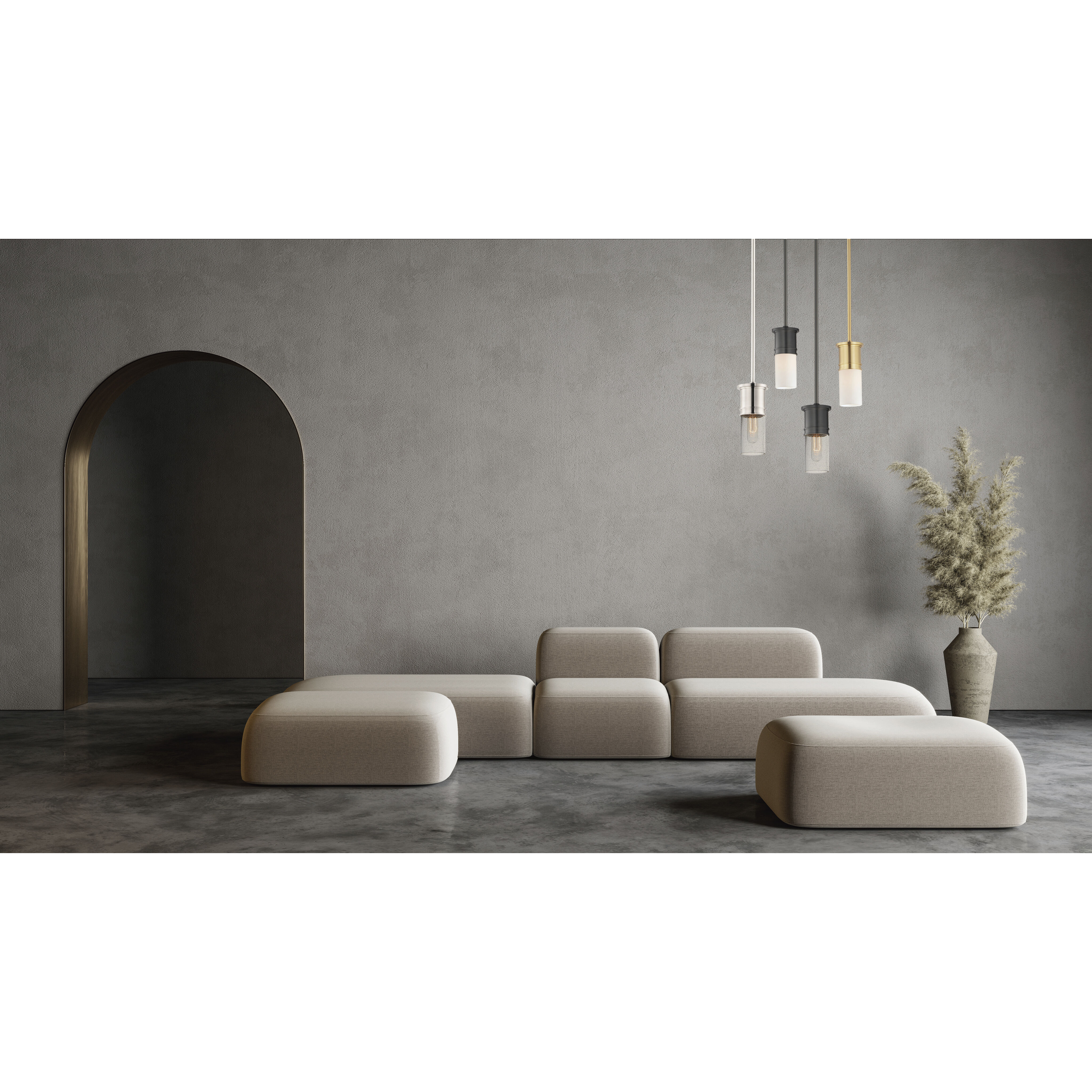 Rexford 1 Light 3.5 inch Satin Nickel Mini Pendant Ceiling Light in Seedy