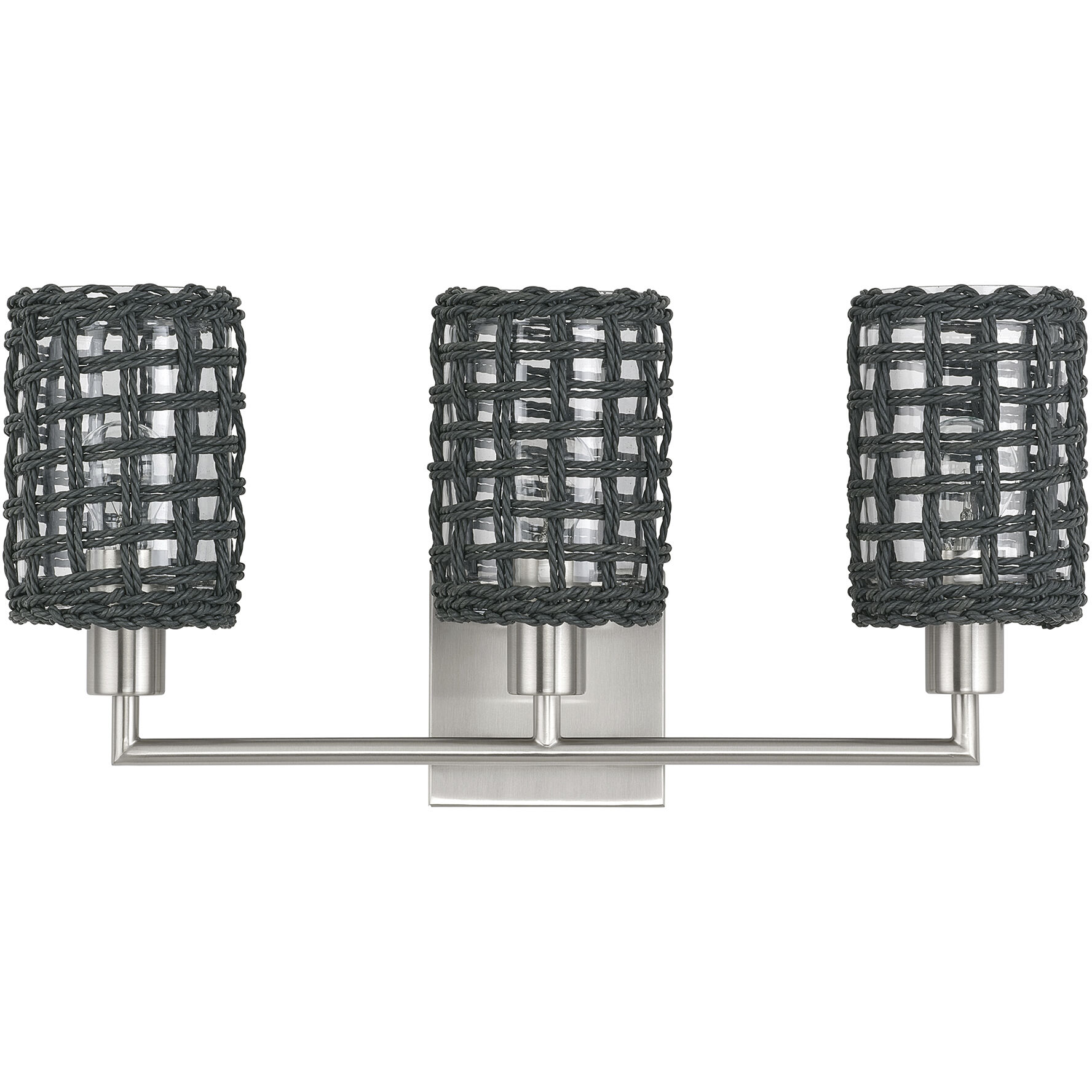 Twinewell 3 Light 23 inch Brushed Nickel Vanity Wall Sconce Wall Light