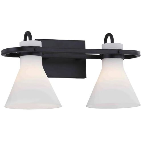 Fusion Collection - Ludlow 16 inch Matte Black Bath Bar Wall Light