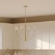 Jheni 4 Light 26 inch Brushed Gold Chandelier Ceiling Light