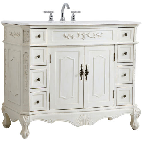 Danville 42 X 21 X 36 inch Antique White Vanity Sink Set