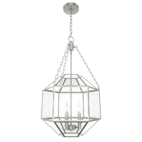 Indria 3 Light 13.25 inch Brushed Nickel Pendant Ceiling Light