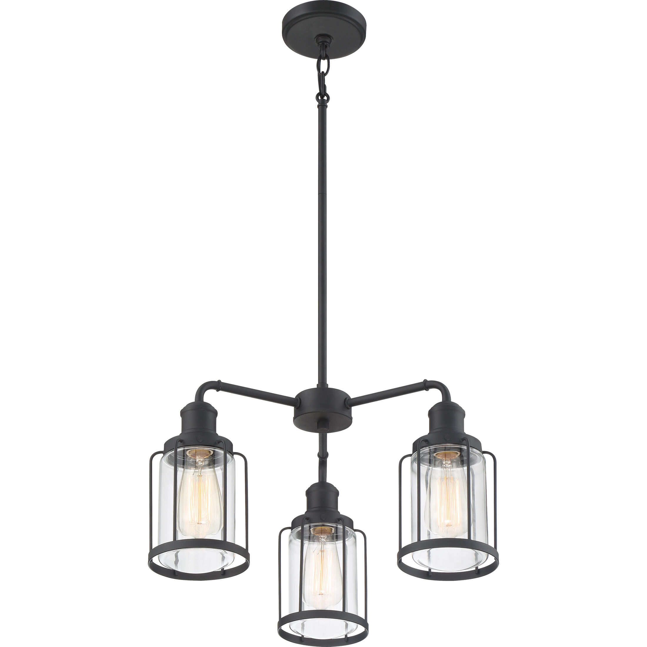Ludlow 3 Light 20 inch Earth Black Chandelier Ceiling Light