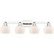 Arcadia Fenton 4 Light 33.5 inch Polished Nickel Bath Vanity Light Wall Light