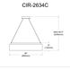 Circulo LED 26 inch Aged Brass Chandelier Ceiling Light in White