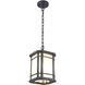 Cardiff 1 Light 7.5 inch Black Outdoor Pendant