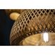 Tulum 1 Light 17 inch Bamboo Wicker and Black Pendant Ceiling Light