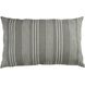 Richmond 26 X 5.5 inch Gray with White Lumbar Pillow