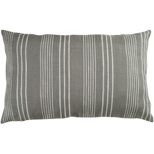 Richmond 26 X 5.5 inch Gray with Crema Lumbar Pillow, 16X26