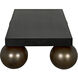 Cosmo 70 X 38.5 inch Matte Black and Aged Brass Coffee Table