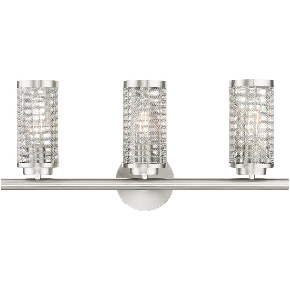 Industro 3 Light 24 inch Brushed Nickel Vanity Sconce Wall Light