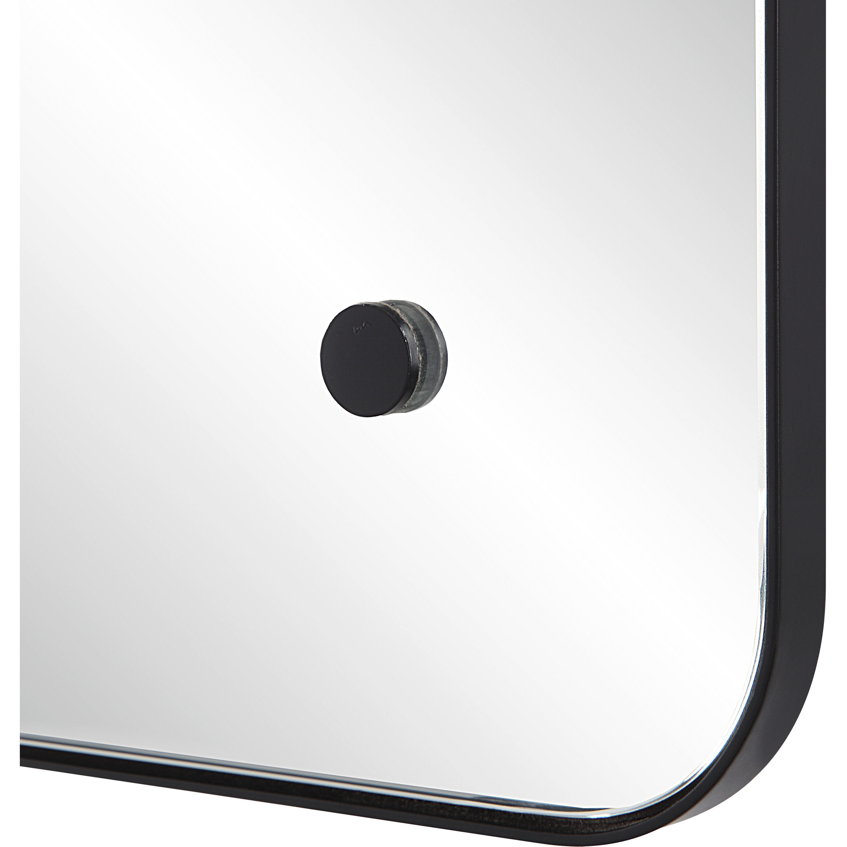 Aine 36 X 24 inch Matte Black Wall Mirror