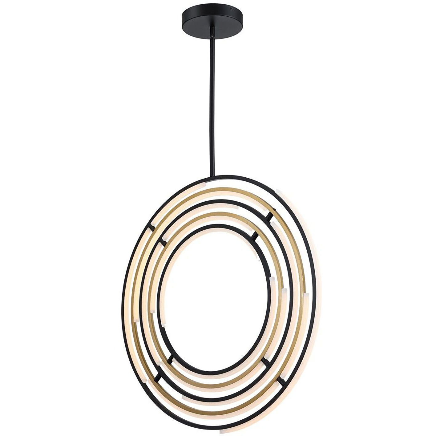 Trilogy LED 32 inch Black and Gold Pendant Ceiling Light