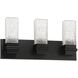 Ice 3 Light 19 inch Black Vanity Light Wall Light