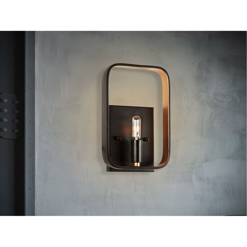 Signature 1 Light 6 inch Black and Gold Wall Sconce Wall Light