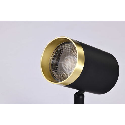 Brentwood 1 Light 120 Matte Black and Brushed Brass Track Lighting Ceiling Light