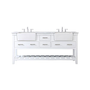 Clement 72 X 22 X 34 inch White Bathroom Vanity Cabinet