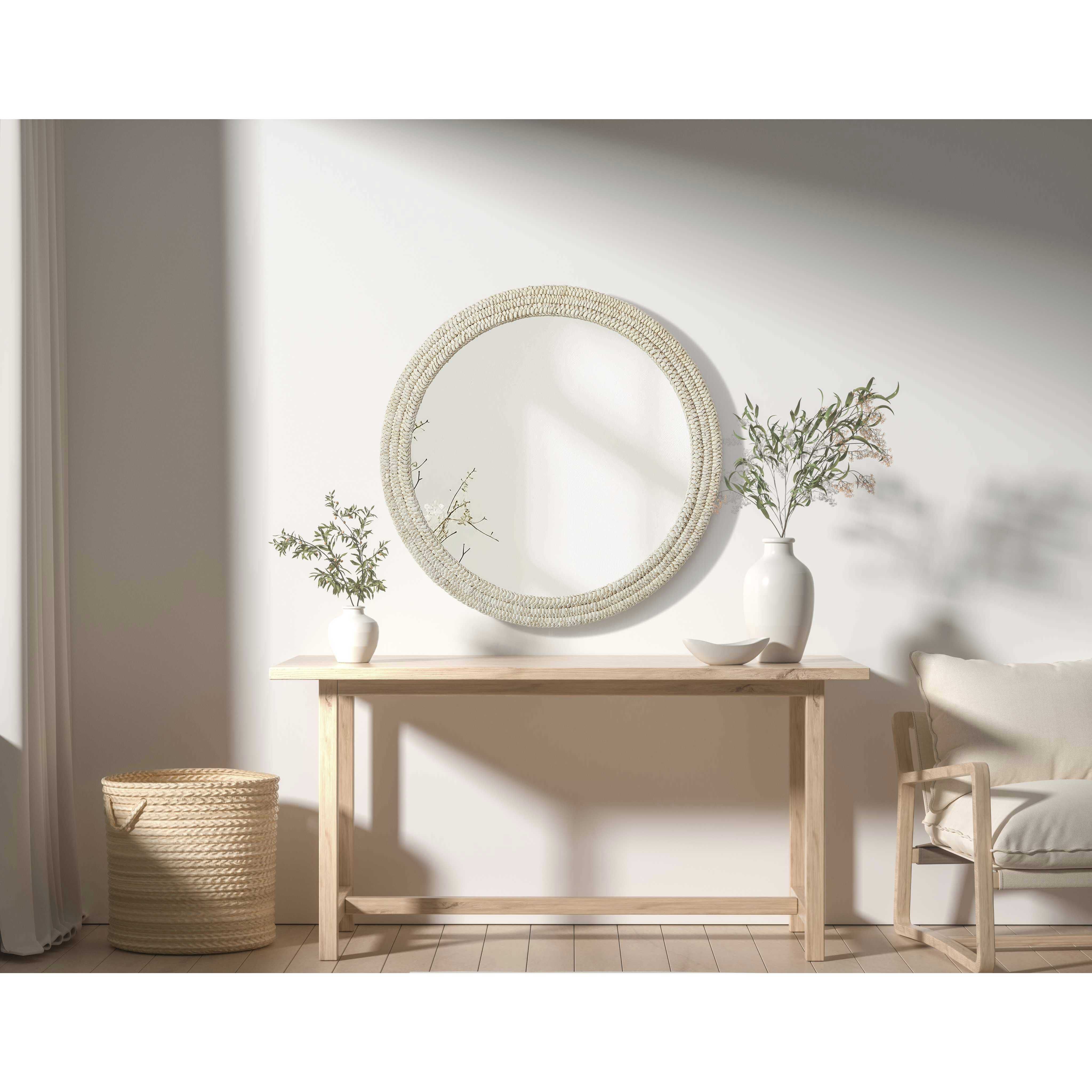 Marlowe 42 X 42 inch Linen White Mirror