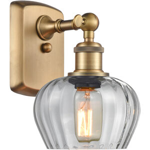 Ballston Fenton 1 Light 7 inch Brushed Brass Sconce Wall Light in Clear Glass, Ballston