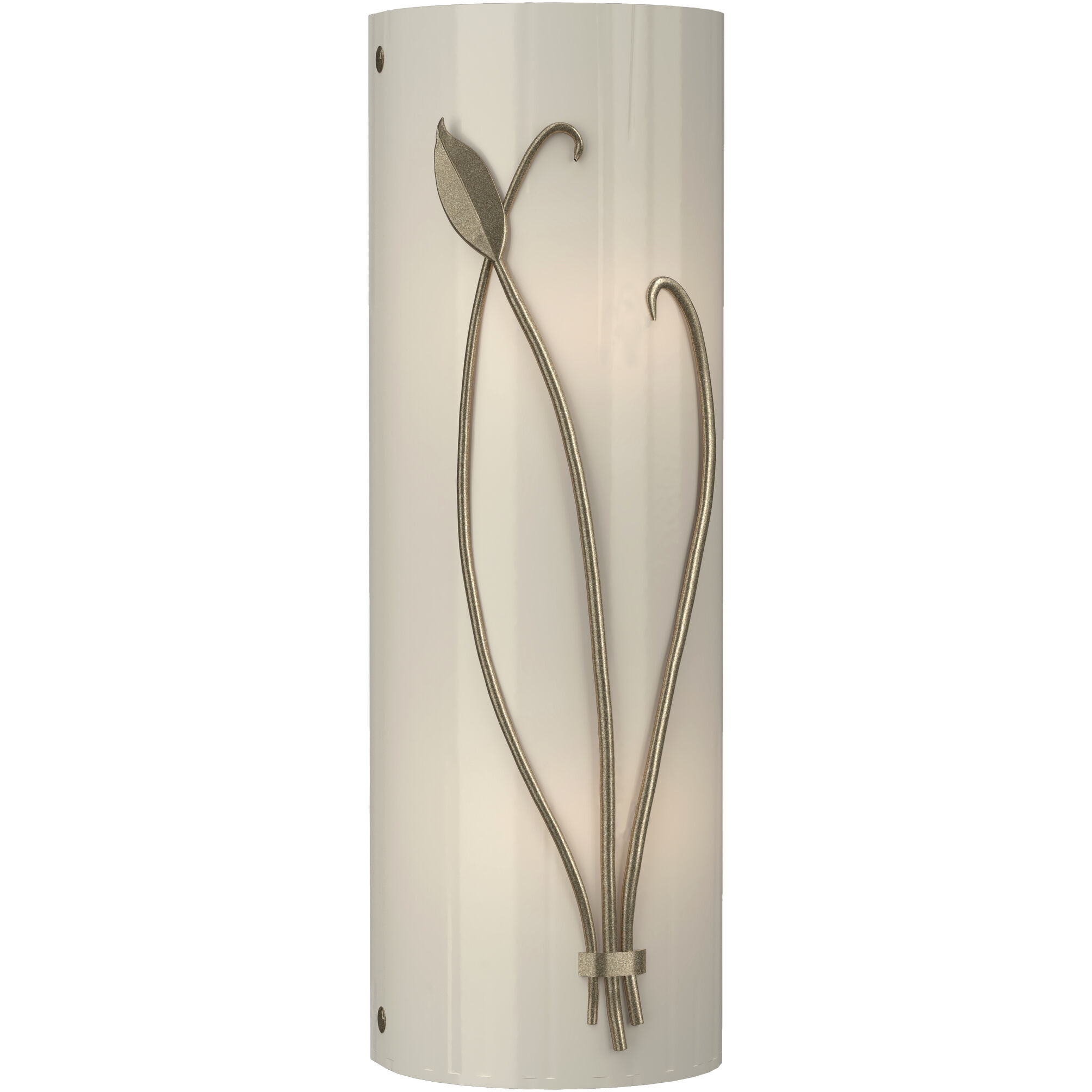 Forged Leaf and Stem 2 Light 5.5 inch Soft Gold Sconce Wall Light in Ivory Art