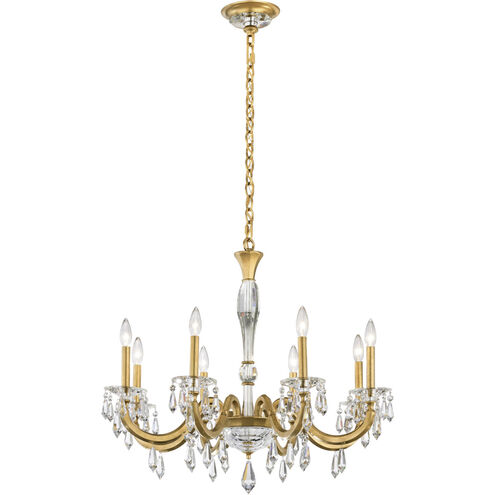 Napoli 8 Light 32.6 inch Heirloom Gold Chandelier Ceiling Light, Schonbek Signature