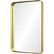 Barton 42 X 30 inch Brushed Gold Antique Wall Mirror, Large Rectangle