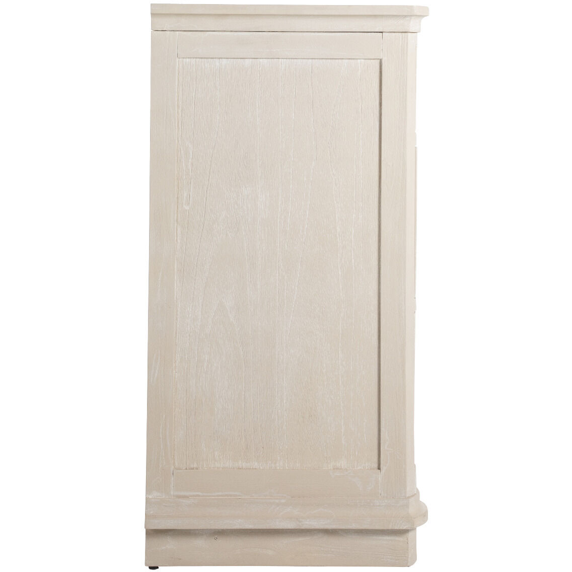 Meredith Textured Cerused White / Stained Brass Dresser