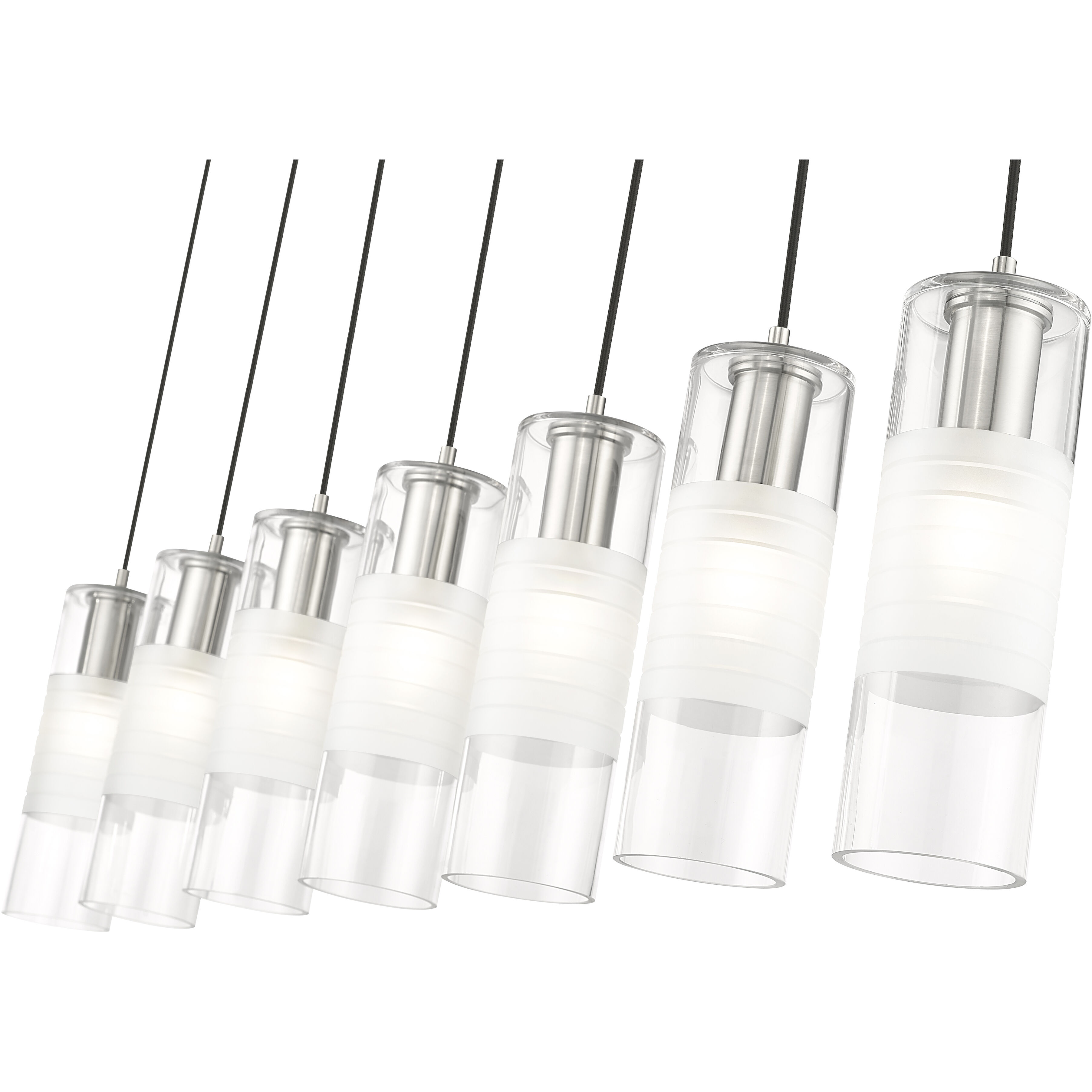 Alton 7 Light 54 inch Brushed Nickel Linear Chandelier Ceiling Light