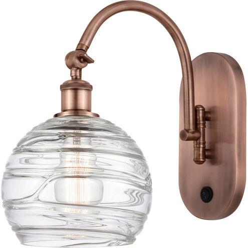 Ballston Athens Deco Swirl 1 Light 8 inch Antique Copper Sconce Wall Light