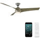 Twirl 58 inch Graphite Weathered Wood with Weathered Wood Blades Downrod Ceiling Fan in 2700K