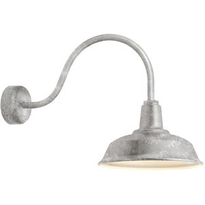 Heavy Duty 1 Light 14 inch Galvanized Wall Sconce Wall Light in 23in Arm, RLM Classics