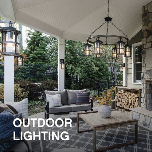 Foundry Dome Outdoor Barn Light in Textured Black, Gooseneck