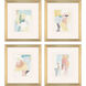 Soft Geometry Pink and Blue and Yellow and Green Framed Art, Propac