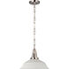 Chapman & Myers Layton LED 14 inch Polished Nickel Pendant Ceiling Light in Matte White