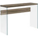 Lebanon 44 X 16 inch Dark Taupe and Clear Accent Table or Console Table