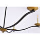 Trey 6 Light 42 inch Black and Brass Pendant Ceiling Light